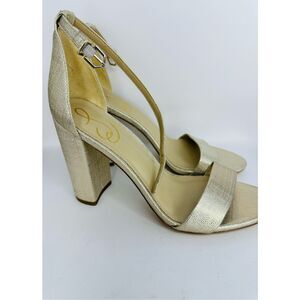 Sam Edelman Women's Yaro Ankle Strap Wedding Gold Sandals Size 9
